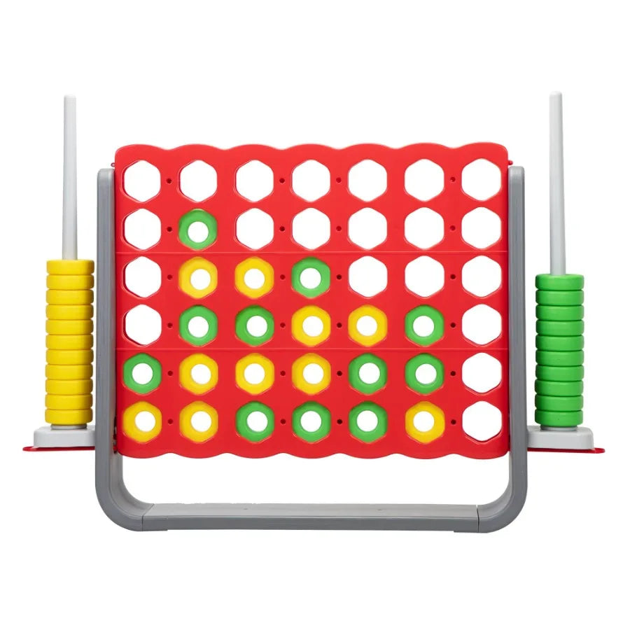 Jumbo 4toScore Game Set; Giant Connect 4 with 42 Rings; Indoor Outdoor Game Set for and Adults