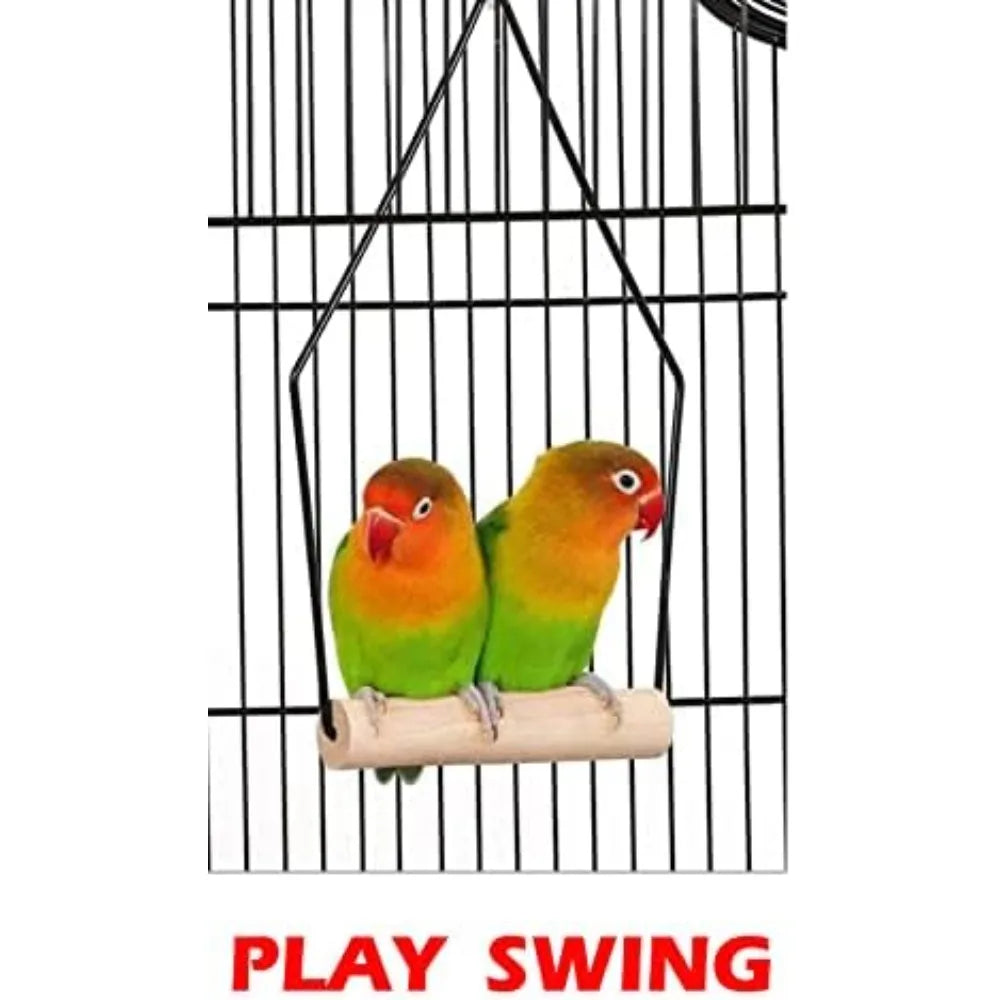 13 diameter x 25 height black round bird cage for cockatiel, lovebird, finch, canary, aviary, budgie, parakeet