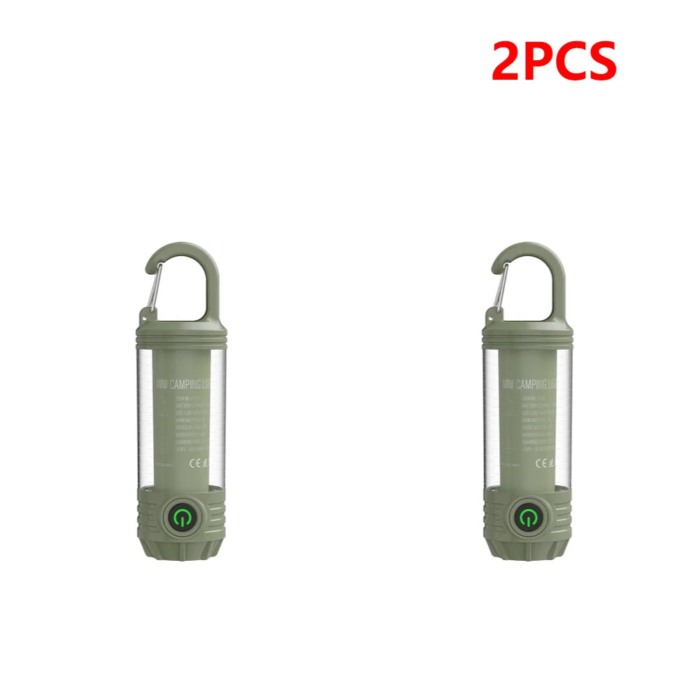 Powerful Handheld Flashlight USB Charging Portable Pocket Flashlight 6 Modes Outdoor Emergency Light 1200mAh for Outdoor Hiking