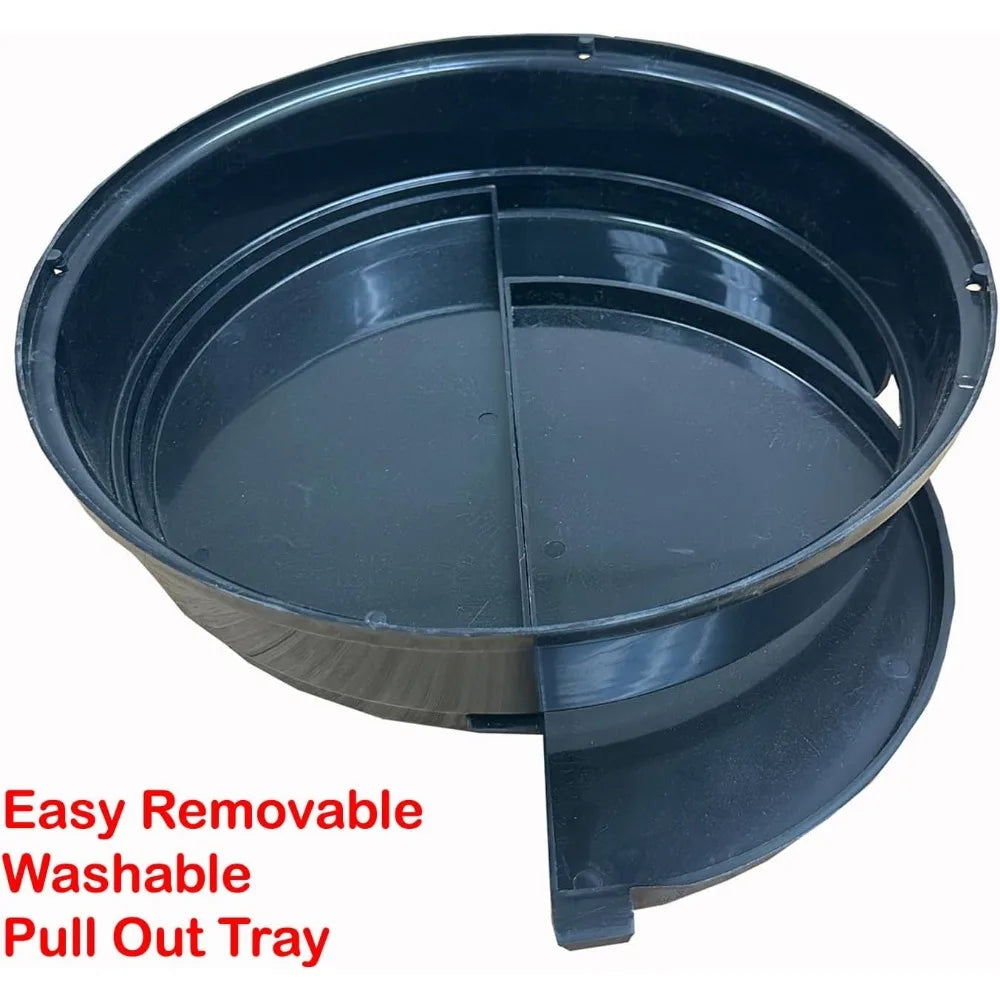 13 diameter x 25 height black round bird cage for cockatiel, lovebird, finch, canary, aviary, budgie, parakeet