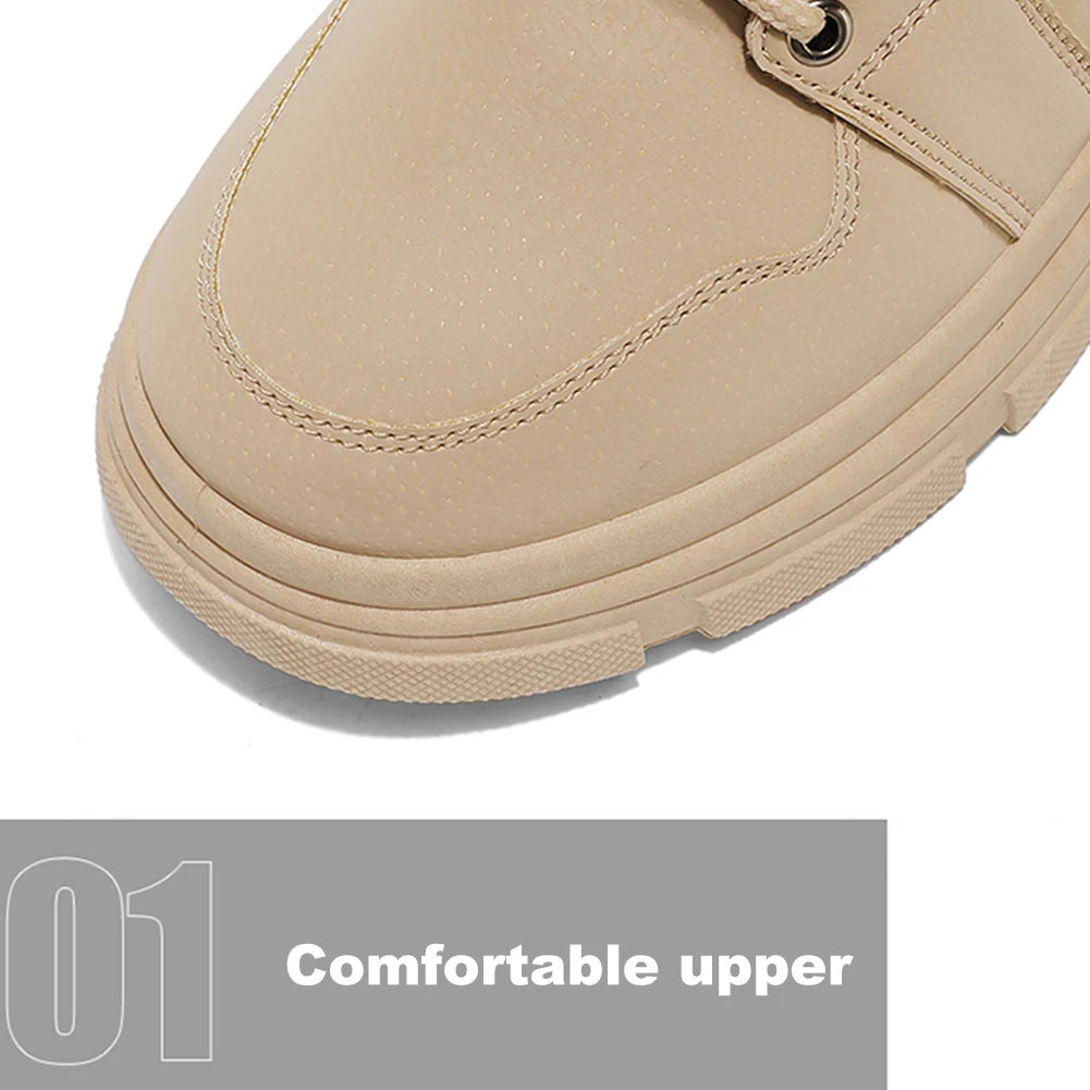 Men Snow Boots Outdoor Work Boots Anti-Slip Cold Weather Boots Lightweight Thick Sole Hiking Shoes for Travel