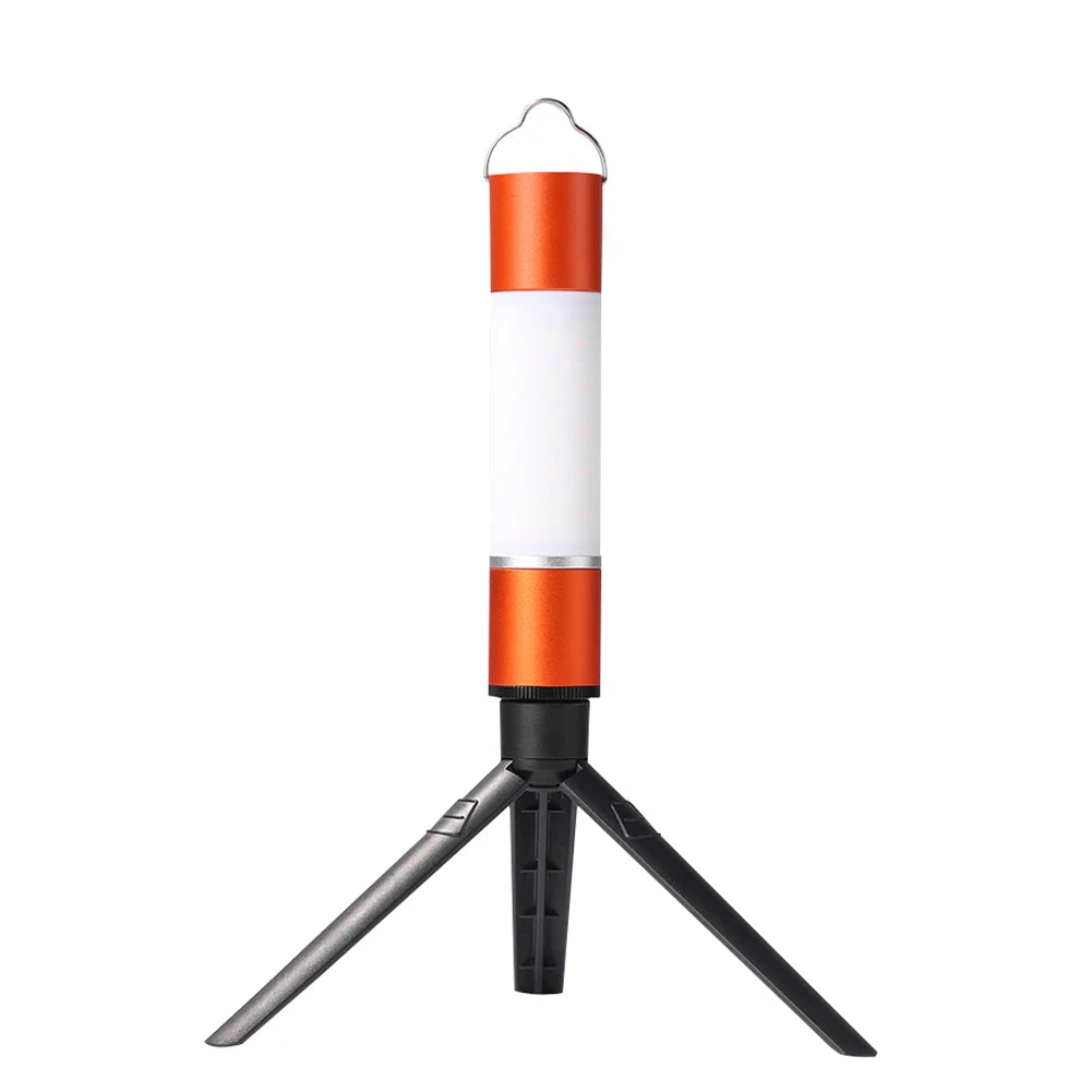 Outdoor Camping LED Telescopic Flashlight with Tripod Nuts Multifunctional Rechargeable Retractable Torch Light Table Lamp