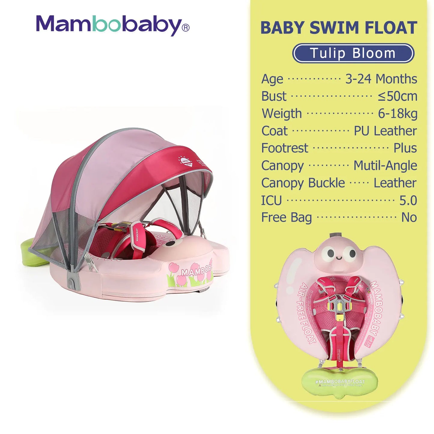 Mambobaby Baby Pool Float Vip 5 Dropshipping Blackproof Pool Mat For Infant Non-Inflatable Natation Buoy With Parasol Beach Toys