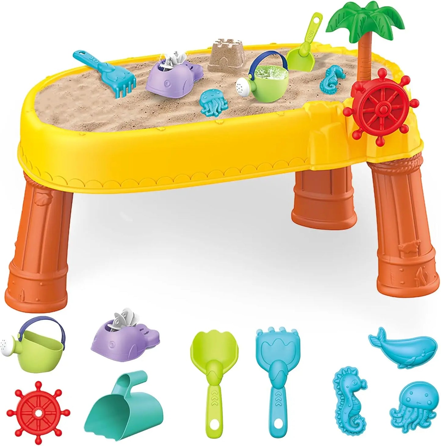 Sand Water Table for Toddlers - Summer Toys Kids Water Table, Outside Backyard Activity Sensory Play for Toddlers