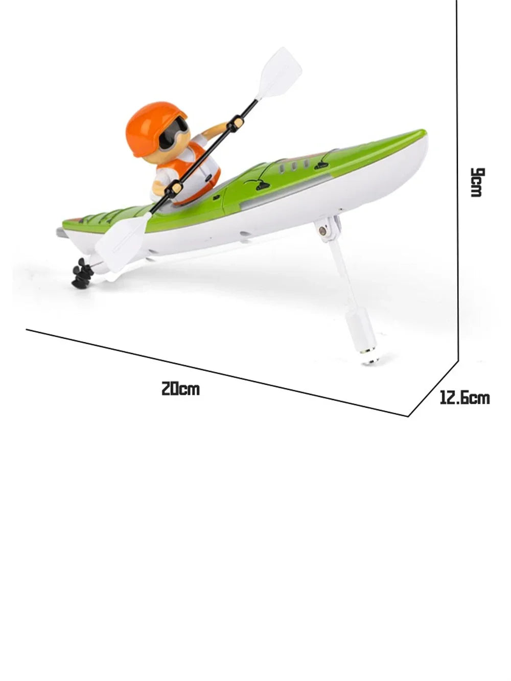 Rc Boat Remote Control Paddling Kayak with Light Kids Toys Racing Radio-Control Ship Children Gift Electric Model Water Toys