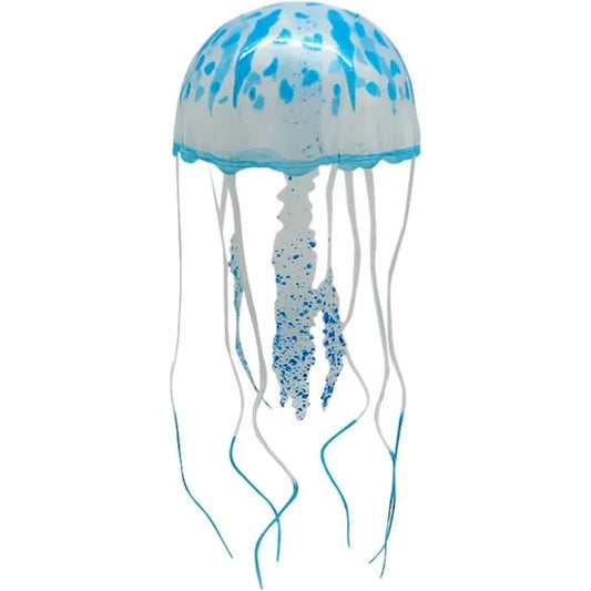 Funny Jellyfish Toy Fishtank Accessories Underwater World Floating Decors Cartoon Aquarium Orments Toy Jellyfish Decor Blue