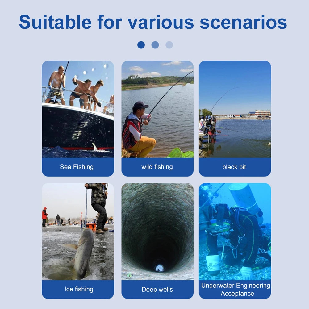 Underwater Fishing Camera 4.3 Inch IPS Monitor Ice Fishing Camera Night Vision Video Fish Cam Waterproof Fish Finder for ICE/Sea