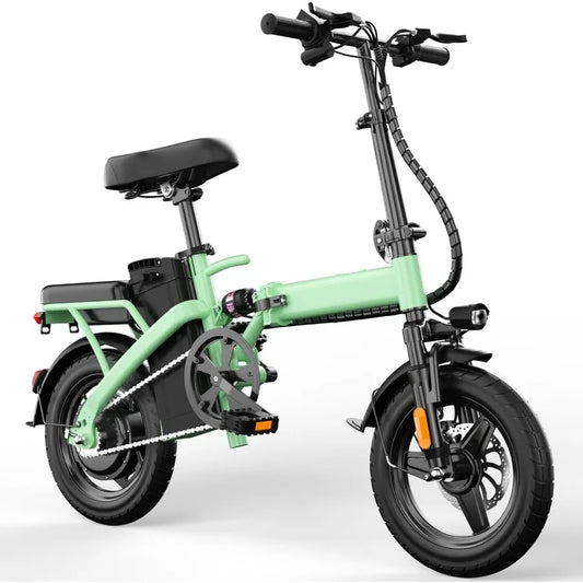 Foldable Electric Bike for Adults 14 Folding E-Bike with 500W Peak Motor Electric Bicycle with 48V Removable Battery UL 2849 Ce