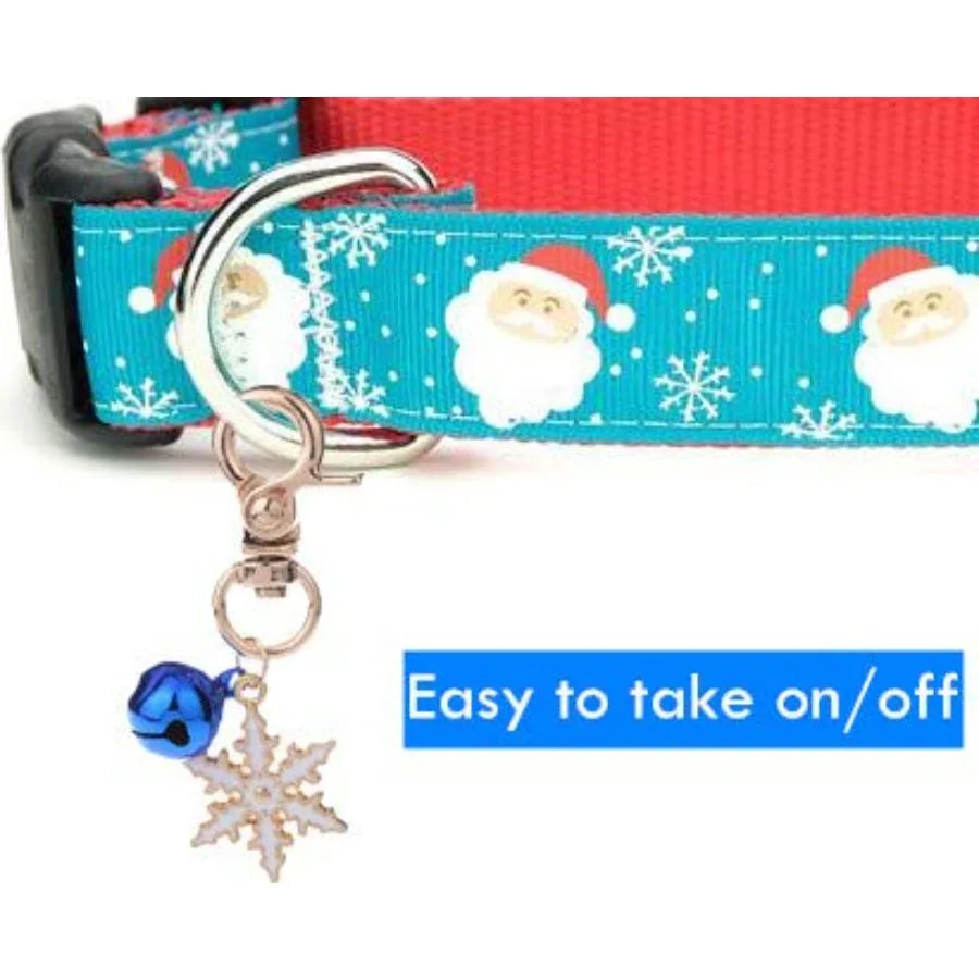 Dog Collar Charms Christmas Pet Pendants for Cat Collars with Bell
