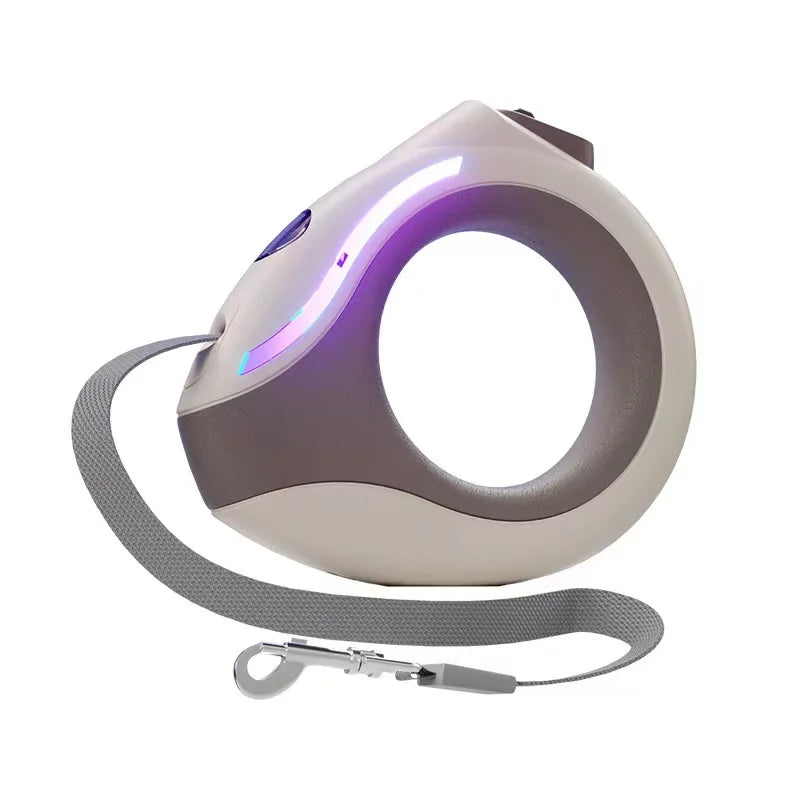 3M Dog Leash with Flashlight LED Streamer Roulette Automatic Retractable Nylon Rope for Cat Puppy Walking Running Lead Extension