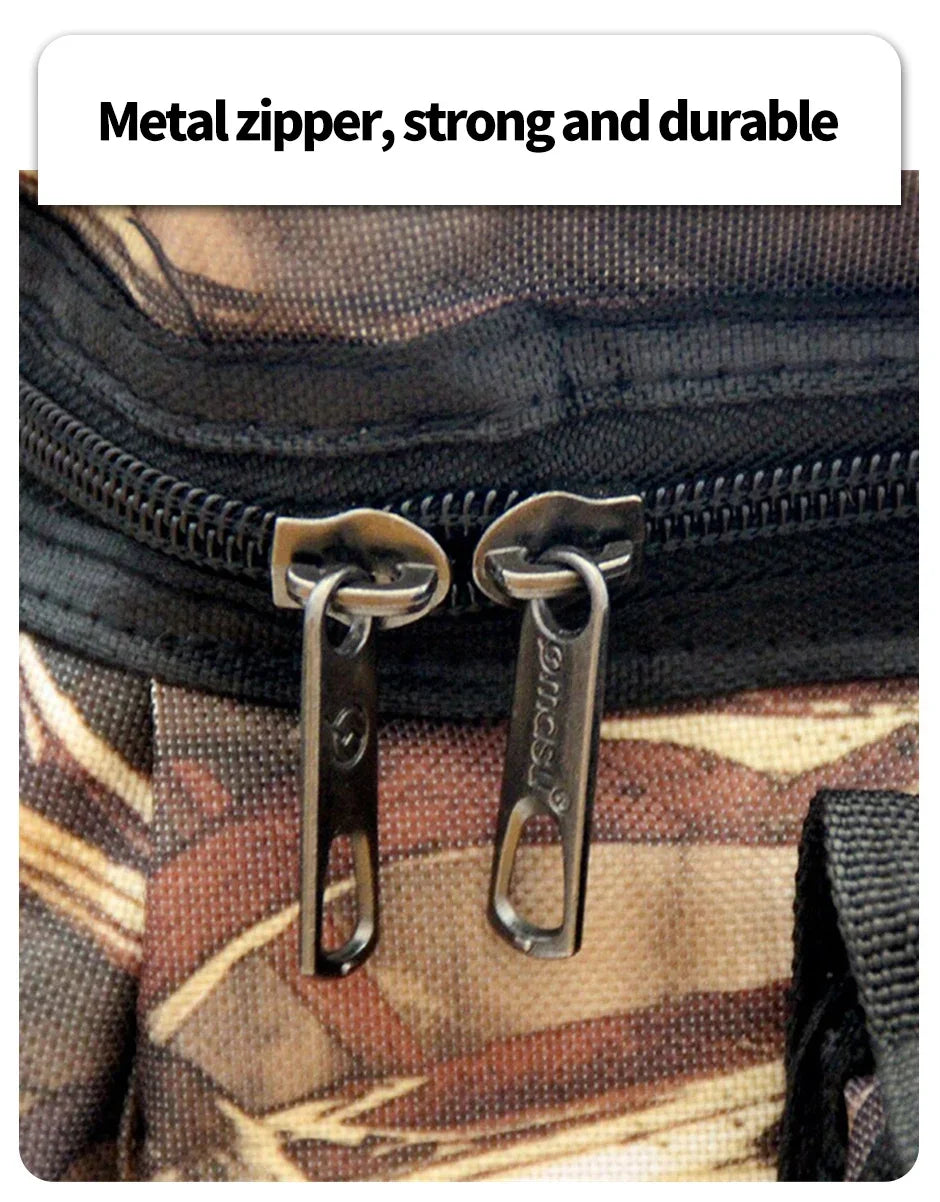 Topline Tackle Versatile Fishing Backpack 50*30*25cm Oxford Fabric Anti-Scratch Convenient Large Capacity Fishing Shoulder Bag