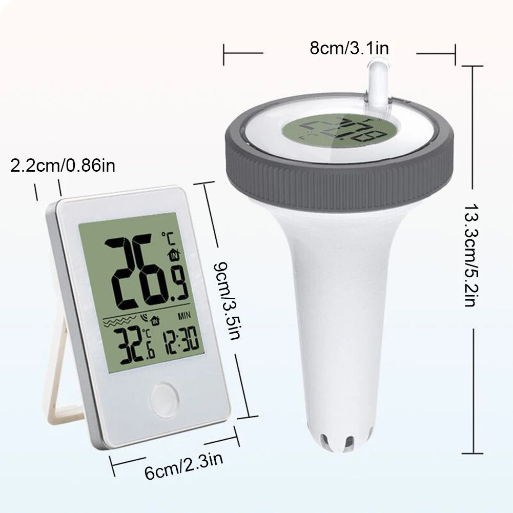 Wireless Floating Thermometer IPX8 Waterproof Digital Pool Thermometer Swimming Pool Thermometer for Swimming Pool Pond Bathtub