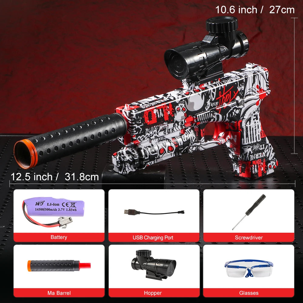 M4A1 Electric Blaster Gun Set, High Precision Shooting Toy, Perfect Automatic Outdoor Toy Gift for Birthday (Bullets Excluded)