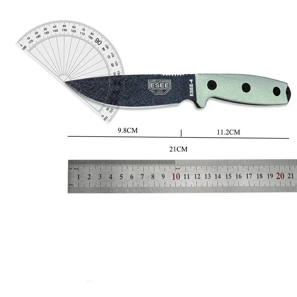 Military Steel Straight Knife S35VN Blade Double-color G10 Handle Essential Tool for Outdoor Hiking Hunting Rock Climbing