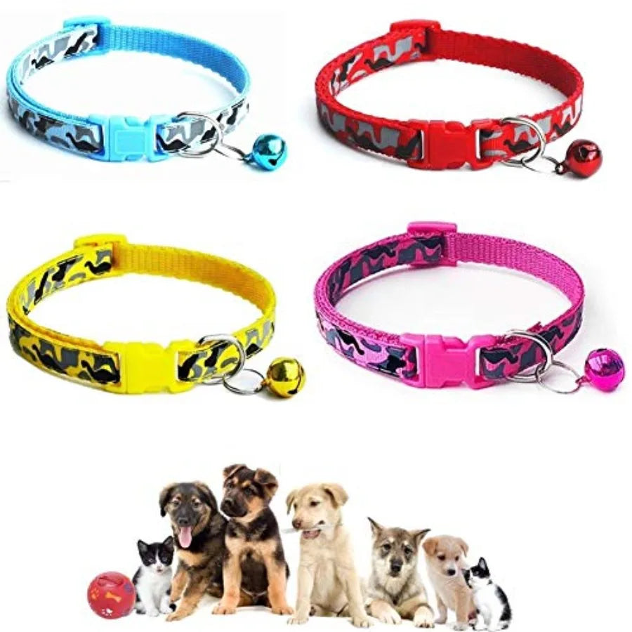Persolized Camo Dog CollarsAdjtable Lightweight Nylon Pet Collars QuickRelease Buckle Perfect for for Small Dogs Puppies Cats 4