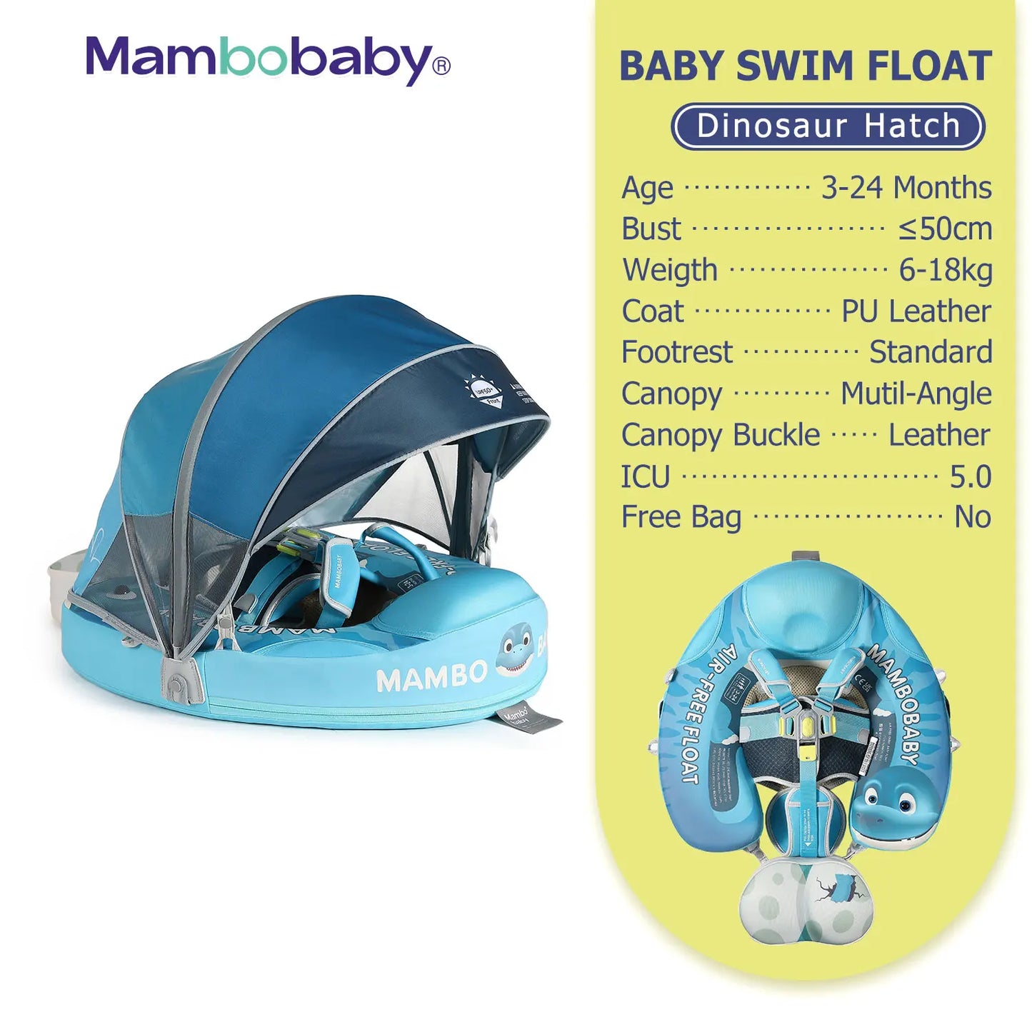 Mambobaby Baby Pool Float Vip 5 Dropshipping Blackproof Pool Mat For Infant Non-Inflatable Natation Buoy With Parasol Beach Toys