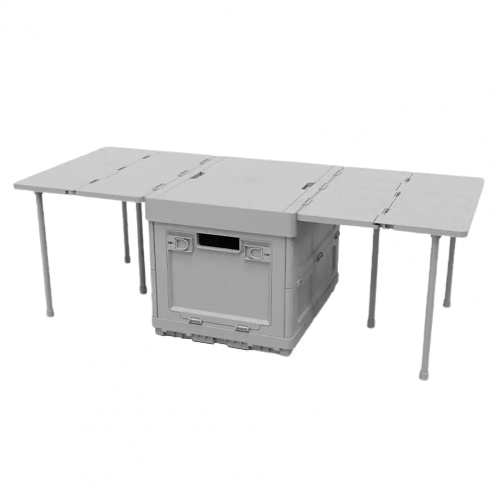 Portable Camping Table Folding Storage Box Organizer Container With Lid Picnic Storage Bins Tables Parking Warning Sign