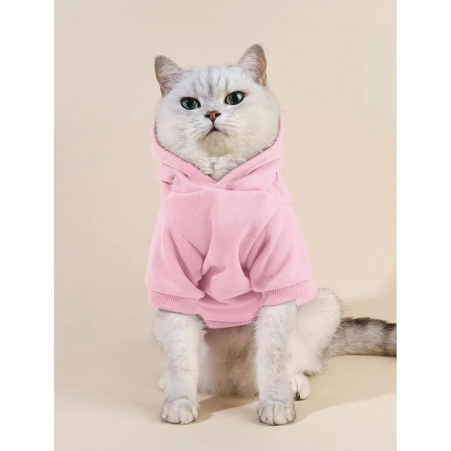 Cat Hoodies for Cats Puppy Pet Clothes Cat Apparel Little Miss Attitude Print Dog Hoodie for Small Medium Dogs Outfits for Kitt