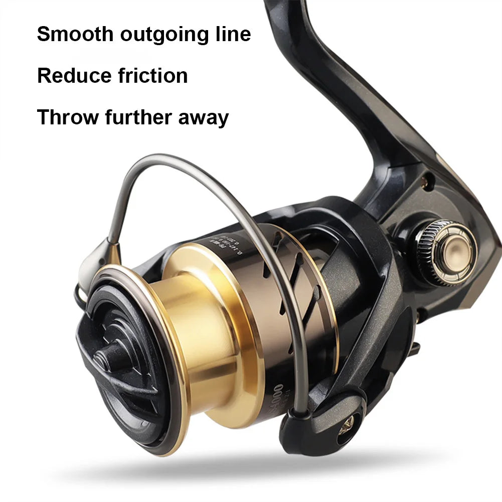 Metal Spinning Reel 5.2/1 Fishing Reel All Purpose Fishing Spinning Reel Fishing Accessories for Saltwater Or Freshwater
