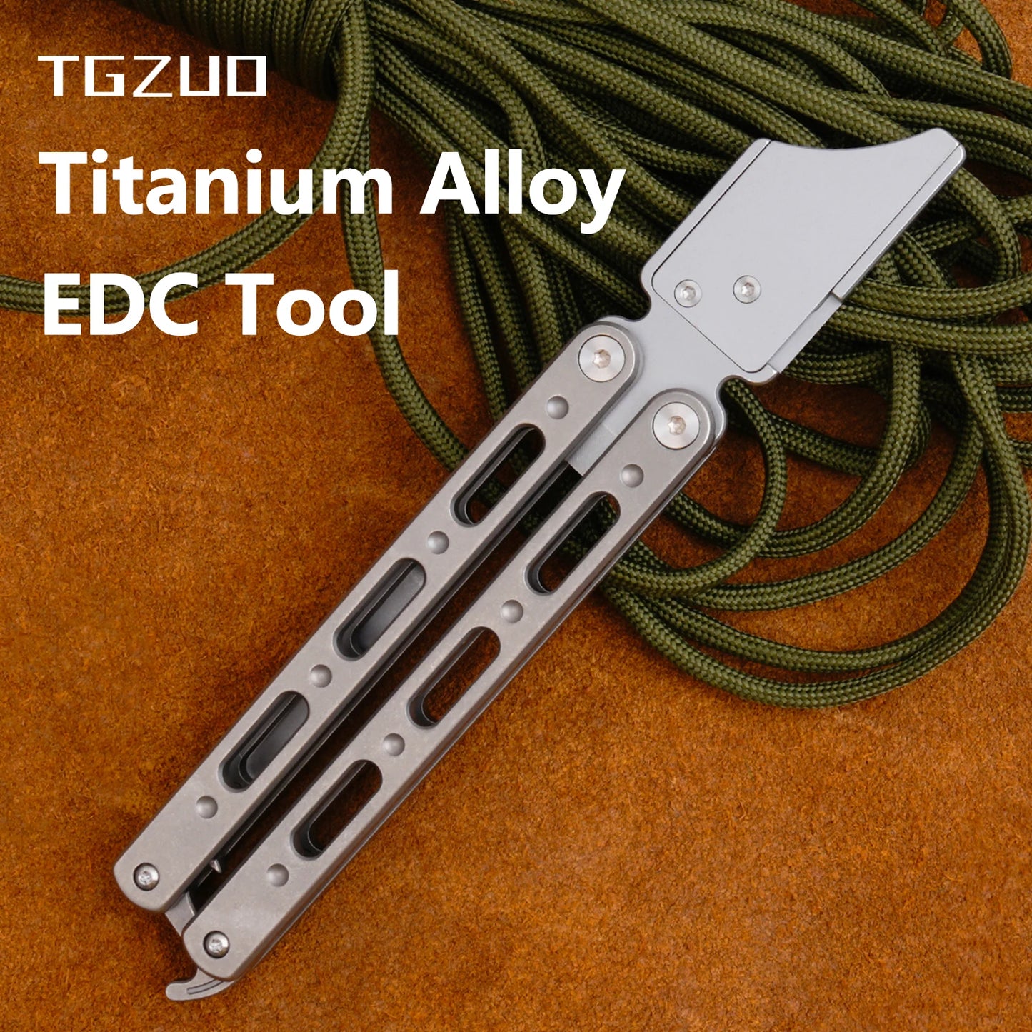TGZUO Titanium Alloy Handle EDC Toy, Safe not sharp, Suitable for beginners Outdoor Utility Portable Bottle Opener, With Clip