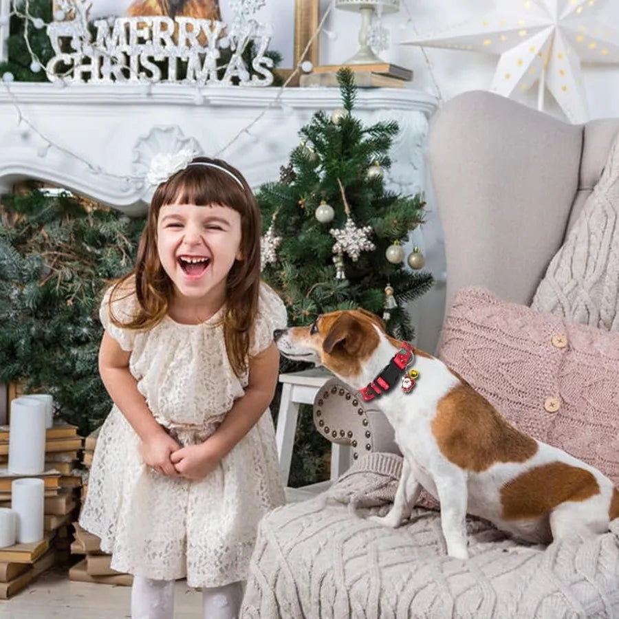 Christmas Dog CollarSoft Comfortable Dog Collar for Christmas with Quickly Release Buckle Christmas Puppy Collar Red Green Chri