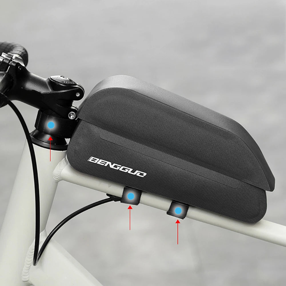 Bicycle Magnetic Lid Top Tube Bag Bicycle Front Frame Bag Cycling Pouch for Mountain Road Bike