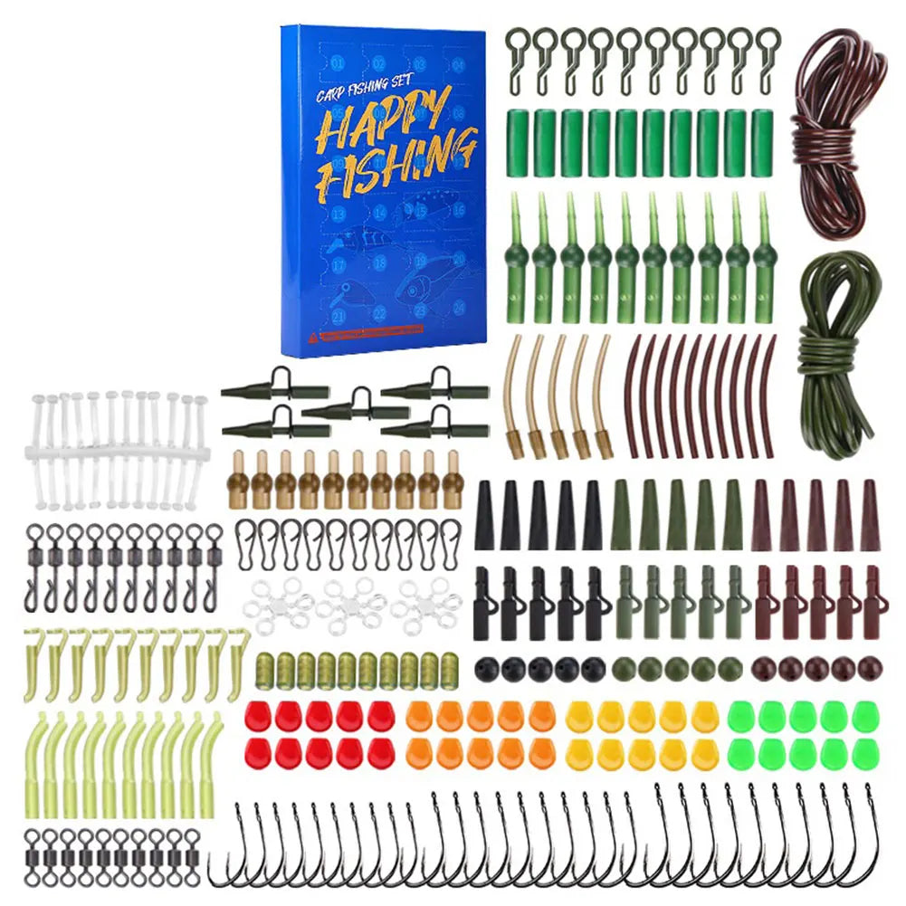 Carp Fishing Accessories Set with Hooks Corn Baits Swivels Tail Sleeves Carp Fishing Equipment Kit Fishing Gifts for Men