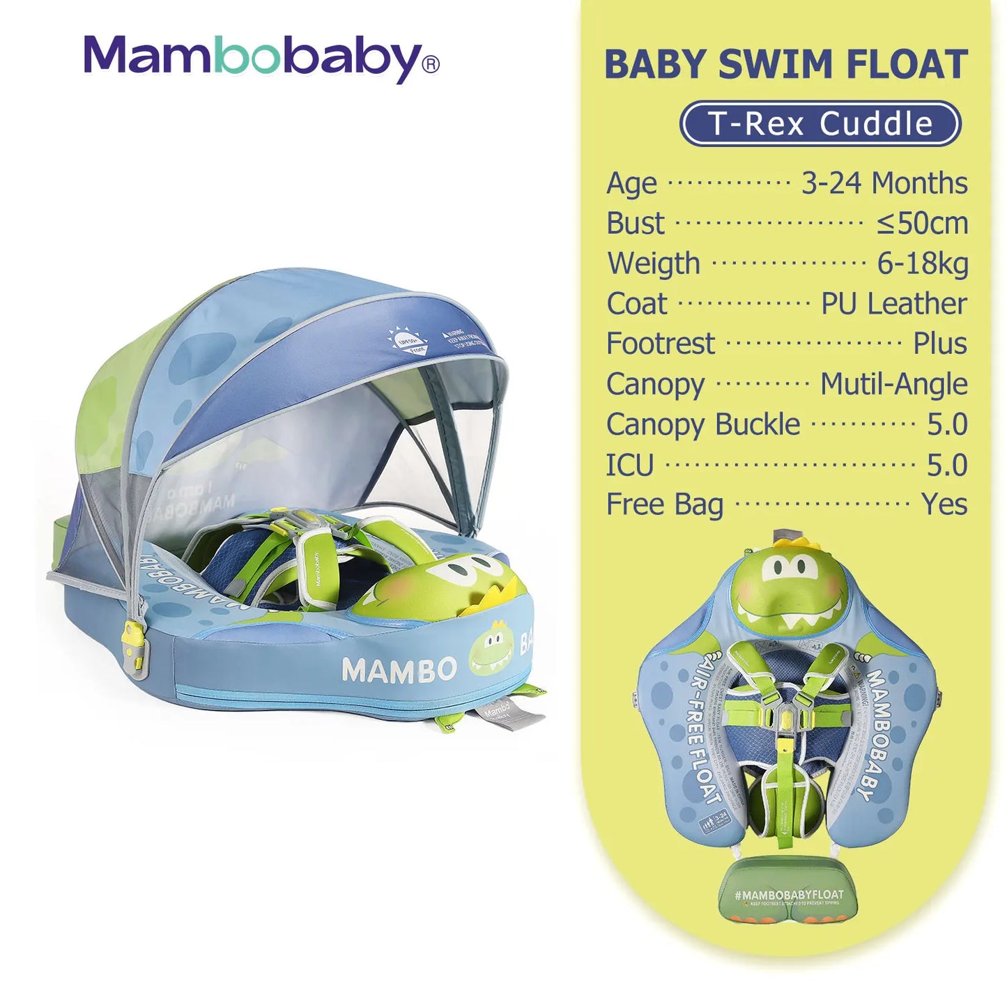 Mambobaby Baby Pool Float Vip 5 Dropshipping Blackproof Pool Mat For Infant Non-Inflatable Natation Buoy With Parasol Beach Toys