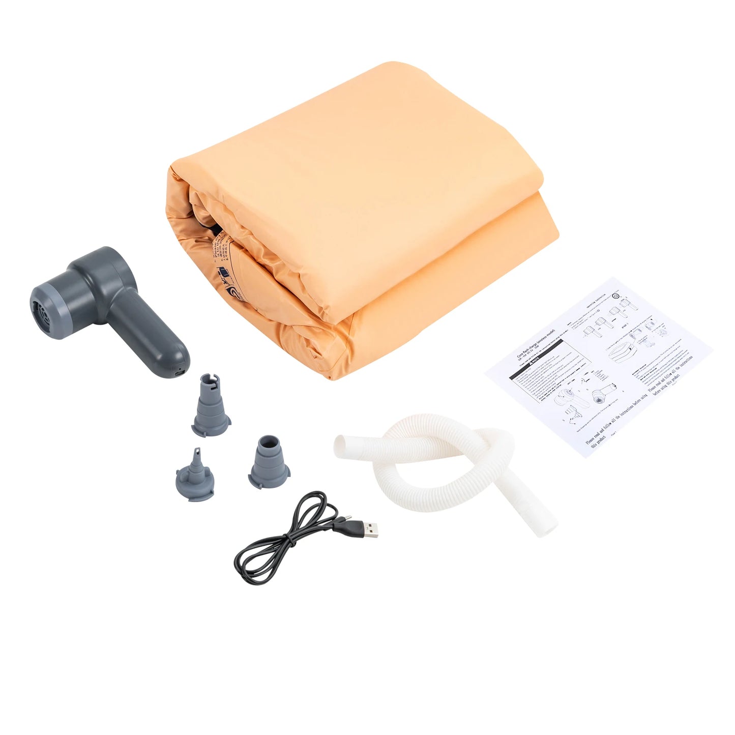 Inflatable Swimming Pool, 33.07x55.11x29.13in, PVC, 220 lbs Capacity, Wireless Rechargeable Pump, Ergonomic Backrest