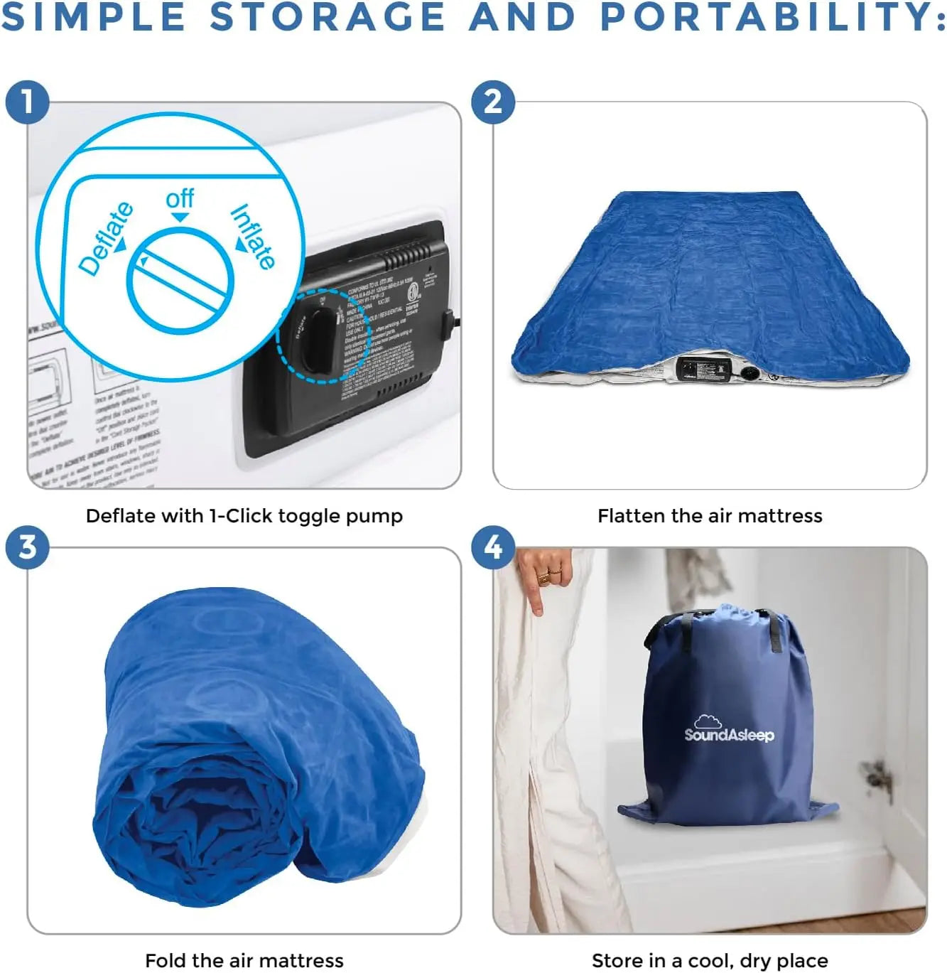 2025NEW Dream Series Luxury Air Mattress,ComfortCoil Technology,Built-in High Capacity Pump for Home,Camping- Double Height (Que