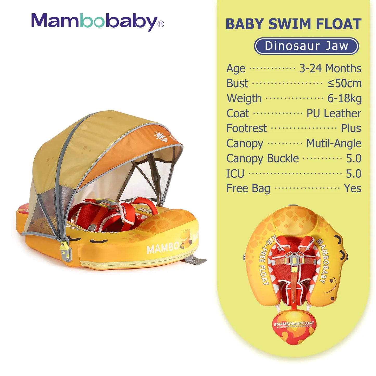 Mambobaby Baby Pool Float Vip 5 Dropshipping Blackproof Pool Mat For Infant Non-Inflatable Natation Buoy With Parasol Beach Toys