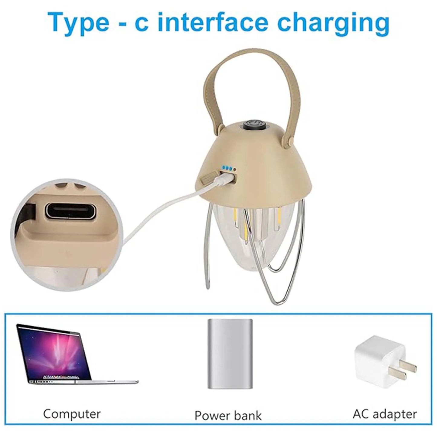 LED Retro Multi-functional Camping Lights: Rechargeable, Portable for Tent, Emergency & Outdoor Use, Ideal as Home Table Lamps