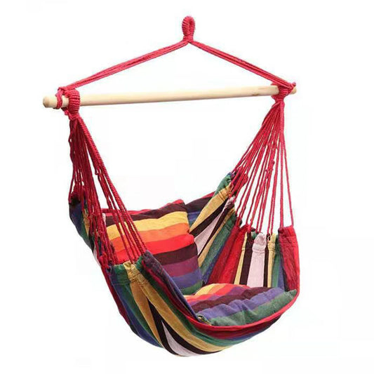 Hammock Chair  Portable Comfortable Colorful Stripe Chair Hanging Rope Swing for Indoor Hammock Swing Chair