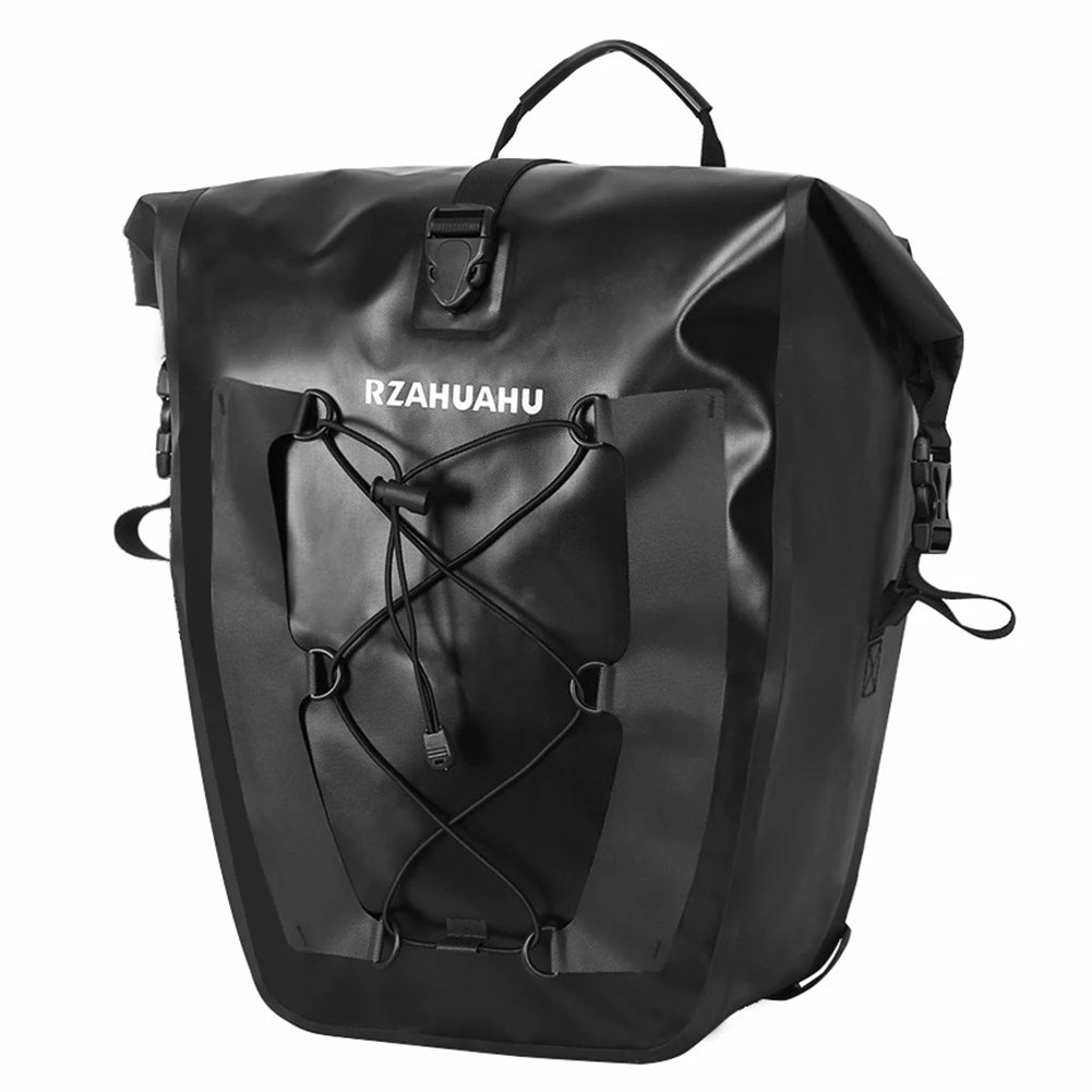25L Bike Pannier Bag Large Capacity Waterproof Rear Seat Trunk Bag Travel Luggage Carrier Cycling Bag Bicycle Saddle Rack Bags