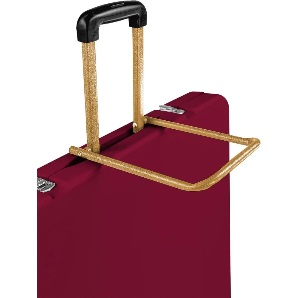 6Ft Rolling Folding Table with Built-in Wheels, Durable Plastic, Team Colors, Easy to Carry, Perfect for Camping, Picnic, Tailga