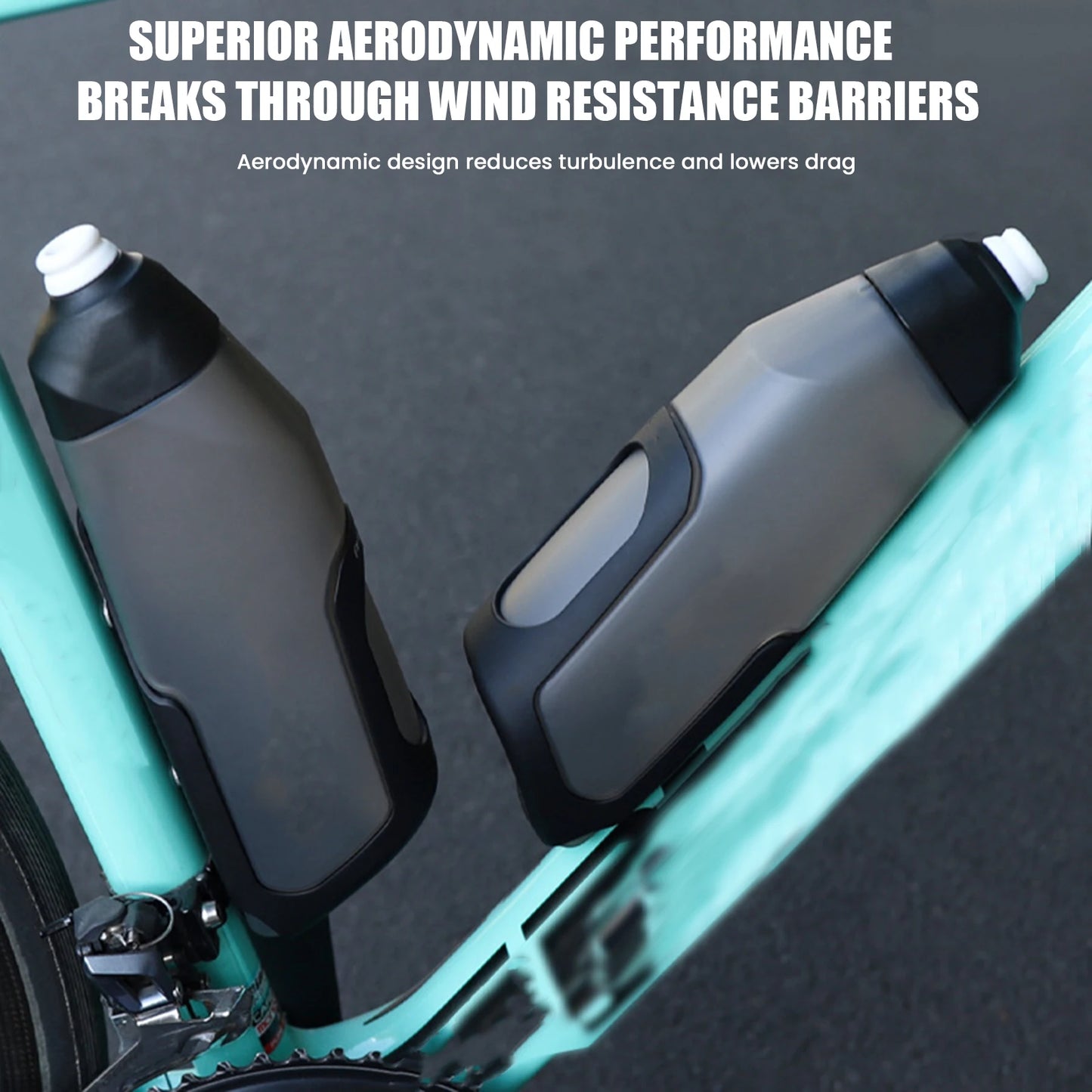 Bicycle Aerodynamic Water Bottle Bracket Set 600ml Cycling Water Bottle Bicycle Water Bottle for Cycling Biking Fitness & Sports