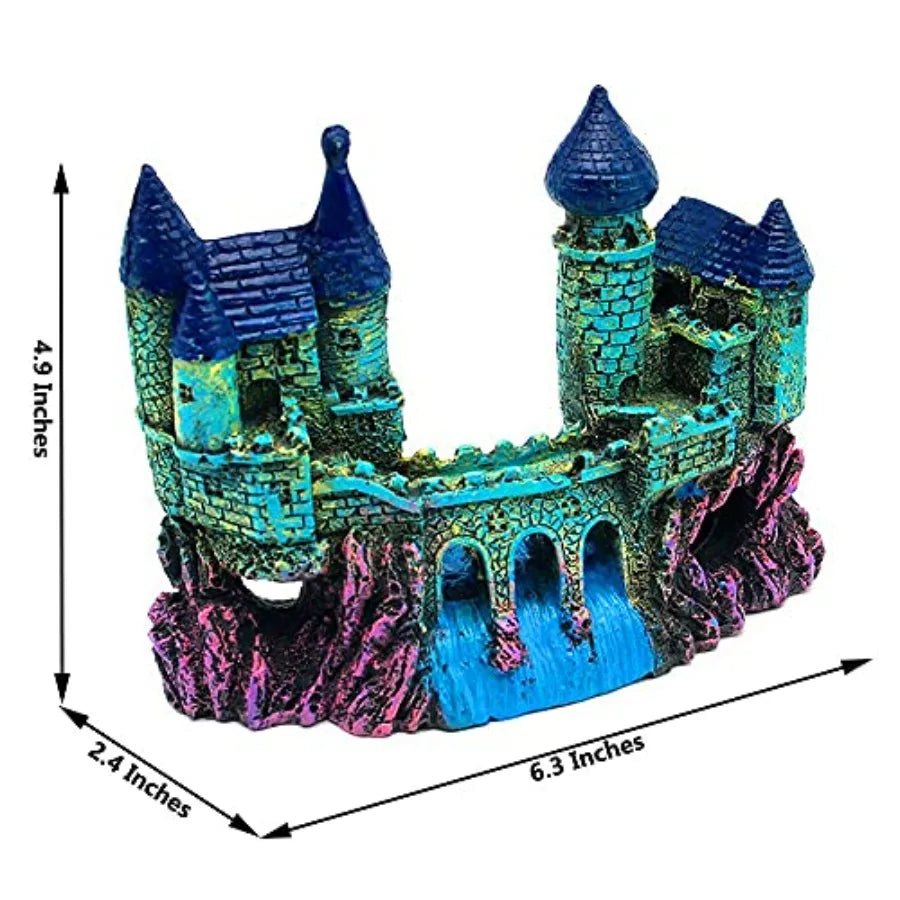 Aquarium Orment Resin Castle Decorations Fish Tank Supplies Accessories EcoFriendly Fish Tank Castle Aquarium Orment Mythical M
