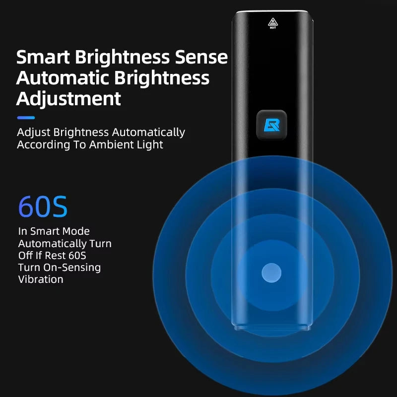 ROCKBROS Bicycle Light 1500LM 5000mAh Type-C Charging Bike Light Smart IPX6 Aluminum Alloy Light Front Lamp Cycling Headlight