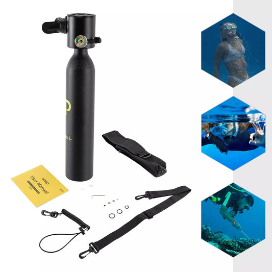 0.5L new scuba mini oxygen cylinder, portable diving oxygen tank, suitable for snorkeling/scuba diving instruction