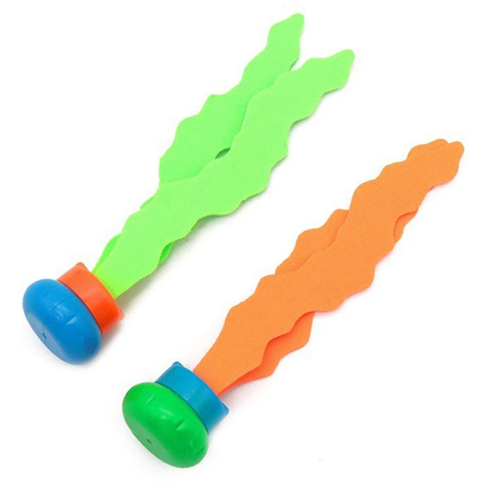 1setSummer Children Swimming Octopus Pool Diving Toys Water Sports Water Play Toys Diving Stick Gem Set Underwater Grabbing