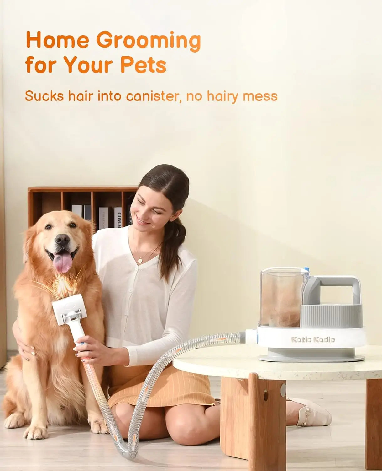 Pet Grooming Kit,5in1 Dog Grooming Kit with 2 Suction Mode,Low Noise Dog Hair Remover,Dog Vacuums for Hair Cleaning for Shedding