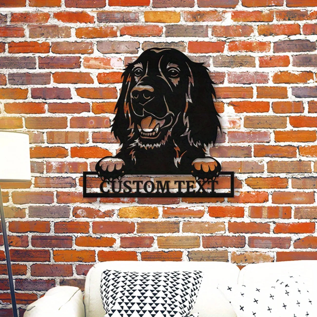 Custom Irish Setter Dog Metal Wall Art - Charming Design, Personalized Name Sign for Pet Enthusiasts.