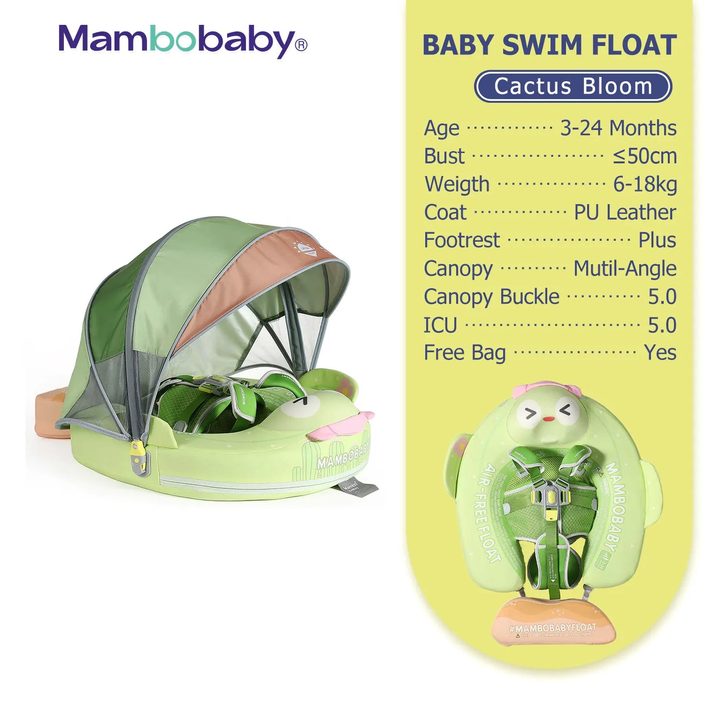 Mambobaby Baby Pool Float Vip 5 Dropshipping Blackproof Pool Mat For Infant Non-Inflatable Natation Buoy With Parasol Beach Toys