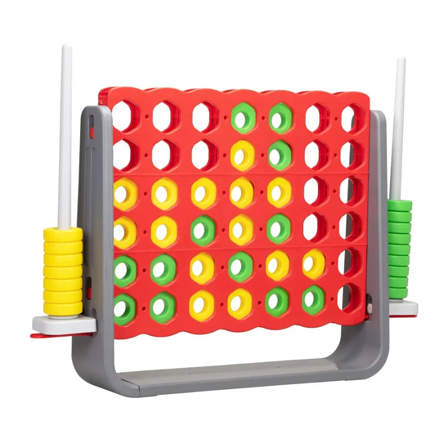 Jumbo 4toScore Game Set; Giant Connect 4 with 42 Rings; Indoor Outdoor Game Set for and Adults