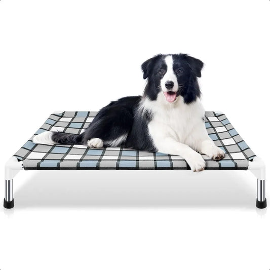 Elevated Outdoor Raised Dog Bed Outdoor Dogs Bed Lifted Pet Bed Dog Cot for Medium Pet Taste Life Start with A Pet Bed 34'' x 2