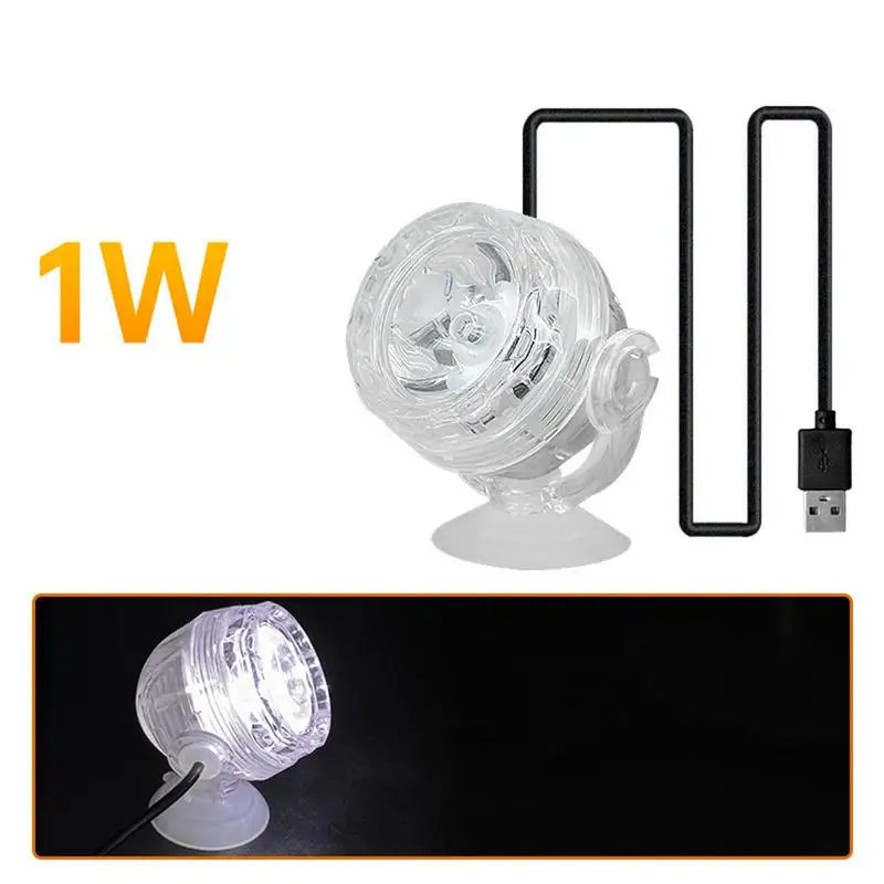 Submersible LED Fish Tank Light 6-Color Changing Pool Lights IP68 Waterproof Spotlight Small Water Light For Aquarium Fish Tank