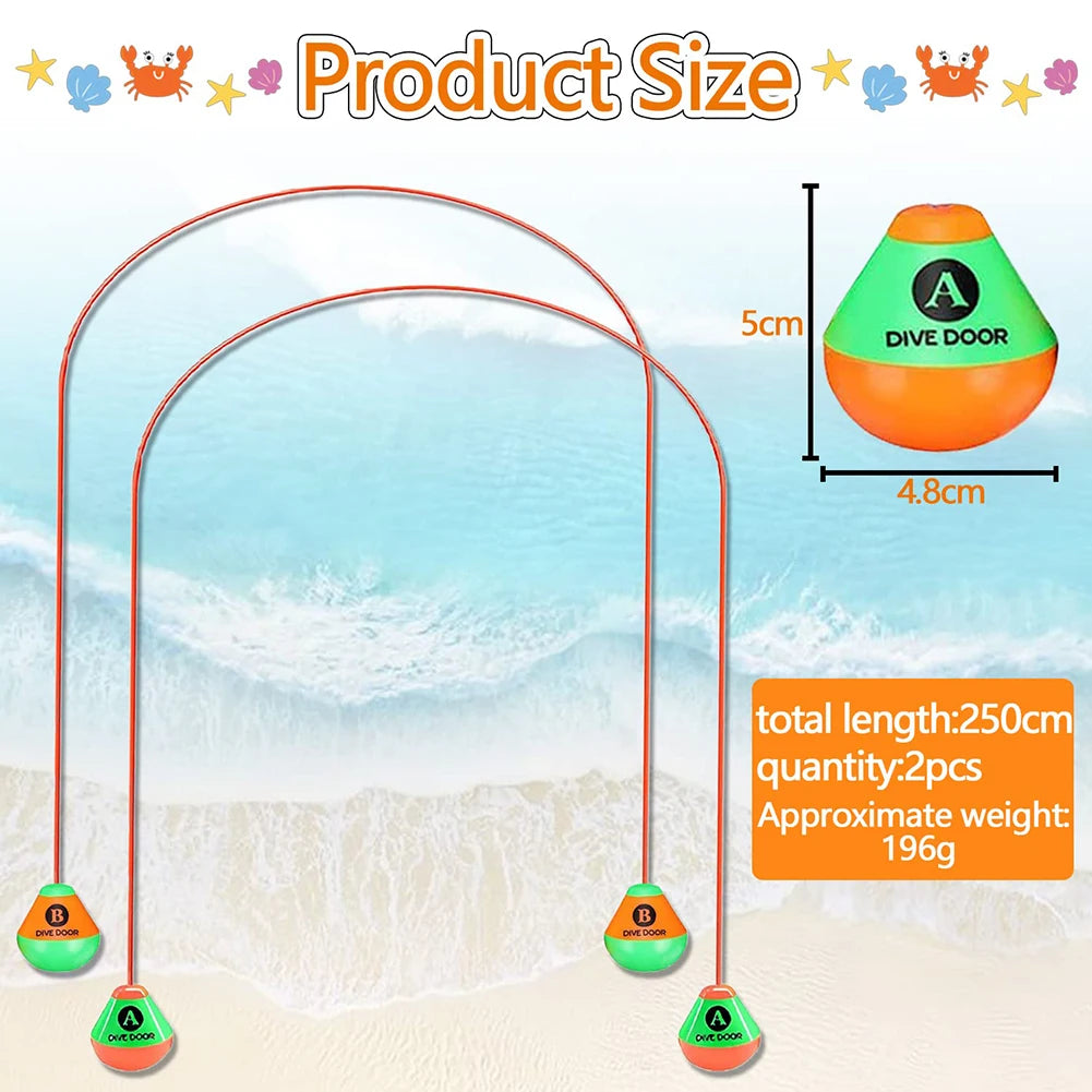 1setSummer Children Swimming Octopus Pool Diving Toys Water Sports Water Play Toys Diving Stick Gem Set Underwater Grabbing