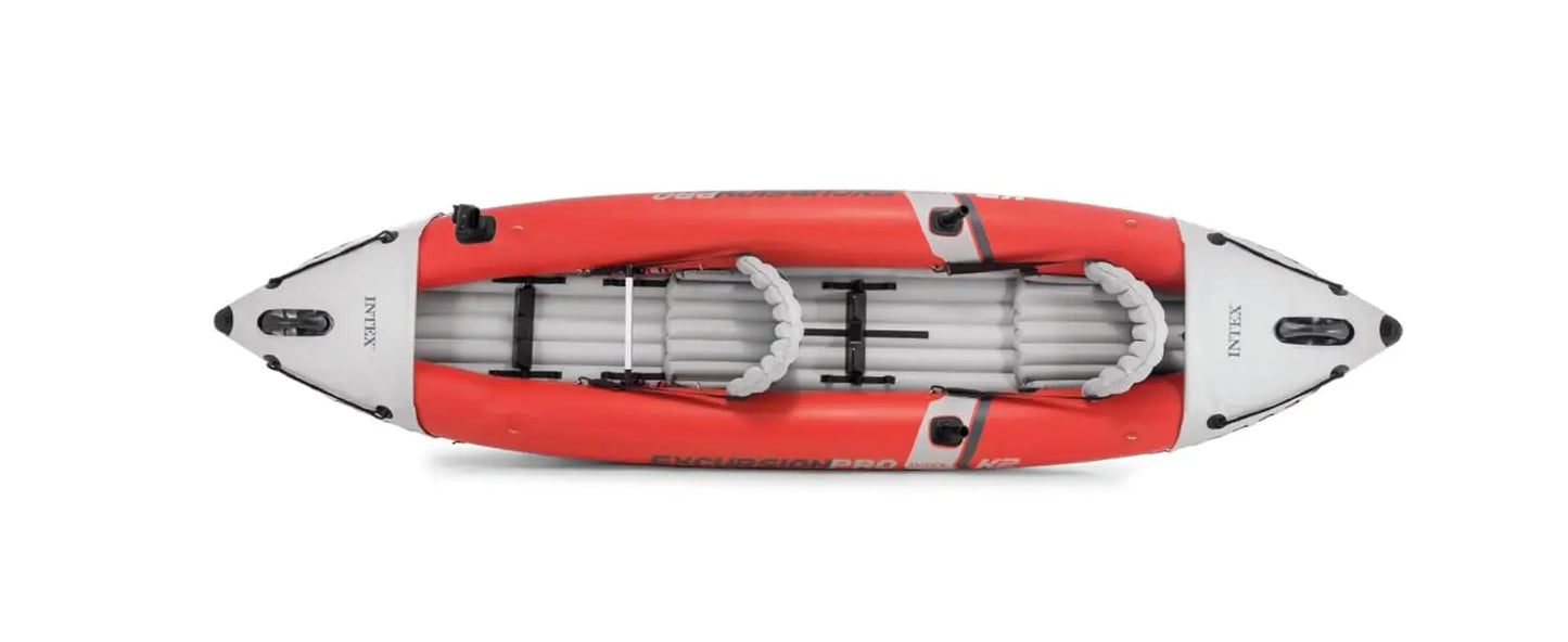Intex 68309EP Excursion Pro K2 Inflatable Kayak Set:Includes Deluxe 86" Kayak Paddles & High-Output Pump,SuperTough PVC,2-Person