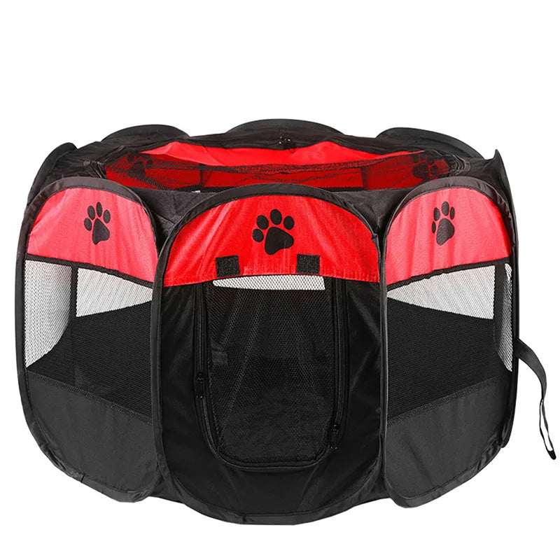 Foldable cats, dog kennels, cats, dogs, delivery rooms, pets, octagonal cages, breathable fences, tents, claw-resistant