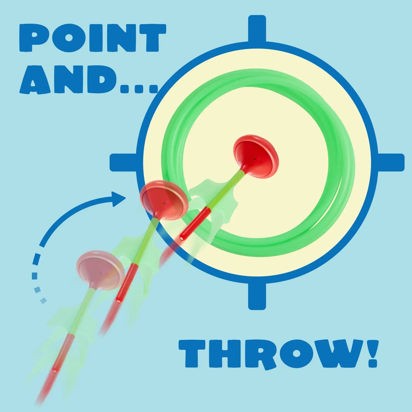 JOYFY 6Pcs Lawn Darts Games Set Glow in The Dark Yard Games for Kids Adults Family Camping Outdoor Sports